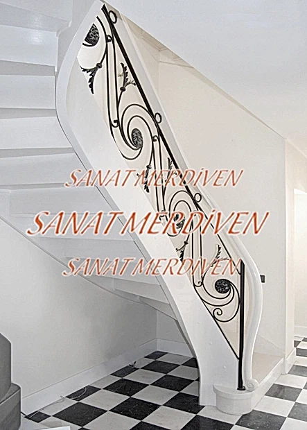 dekorasyon uyumlu beyaz merdiven